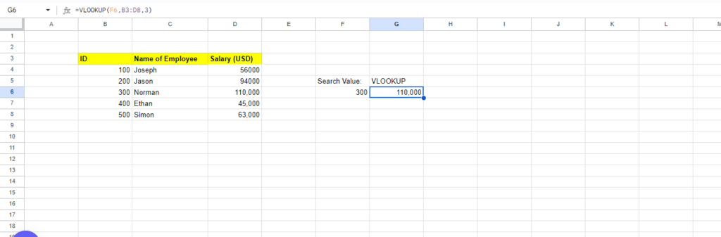 VLOOKUP Excel Formula