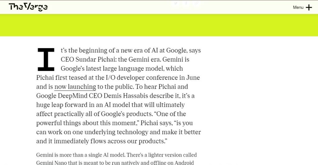 Google’s CEO Sundar Pichai on Google Gemini